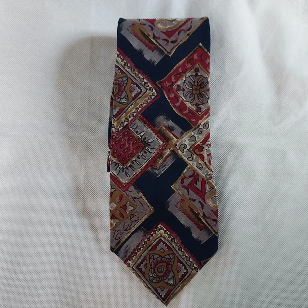 Vintage Christian Dior Monsieur Tie Made in USA Italian Silk Mens Neck Tie